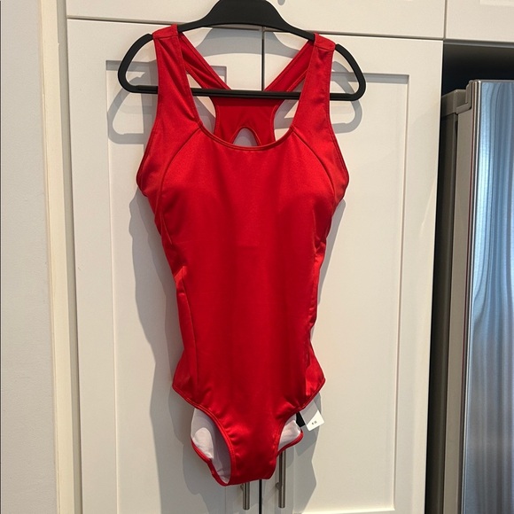 Baleaf Red Athletic Racerback UPF 50 One Piece Swimsuit Women Size 38 NWT - Picture 2 of 16